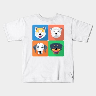 dog icon flat design Kids T-Shirt